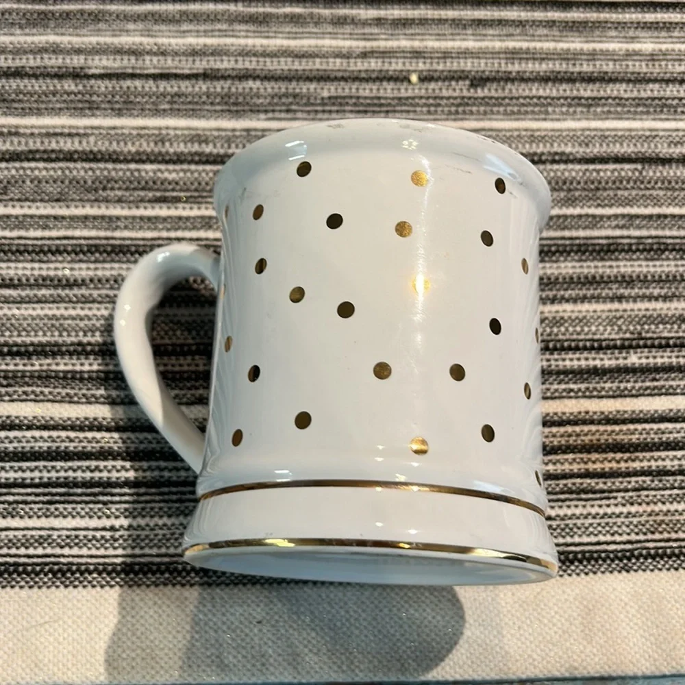 Pier 1 White with Gold Monogramed mug “S”